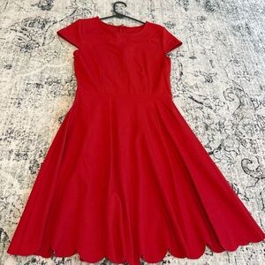 Elegant Red Midi Dress